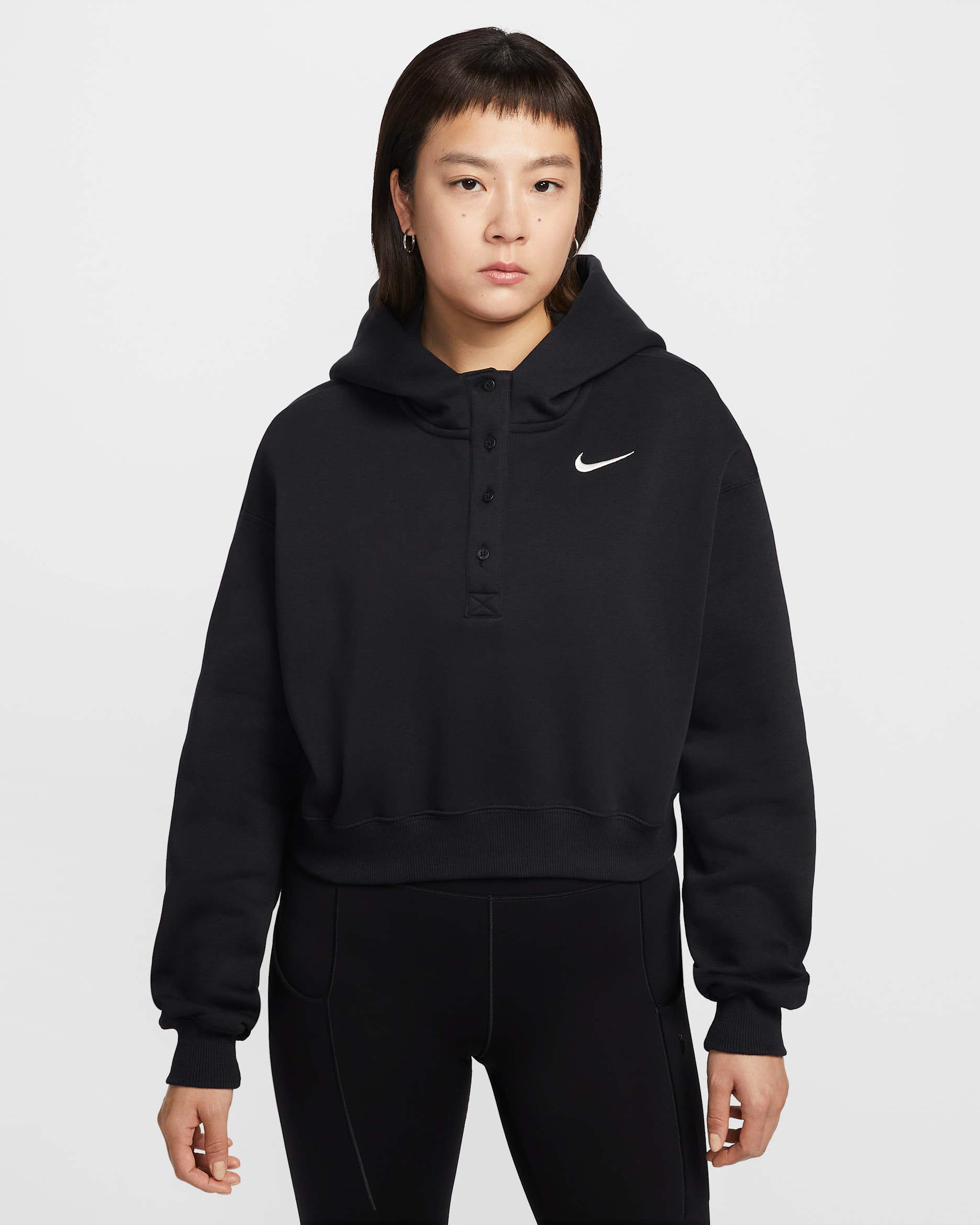 Nike Phoenix Fleece Women's Oversized Cropped Hoodie. Nike JP